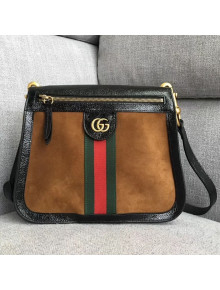 Gucci Ophidia Messenger Bag in Suede and Patent Leather 523368 2018