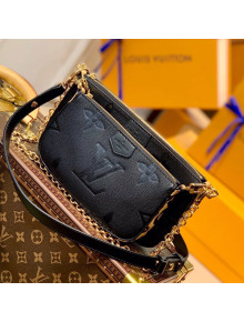 Louis Vuitton Multi Pochette Accessoire Bag with Leopard Print M58520 Black For 2021 Wild at Heart 