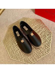 Valentino Roman Stud Espadrilles Black 2021