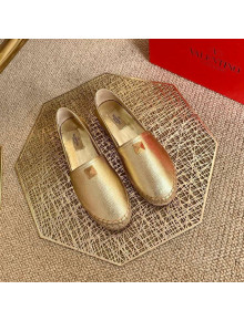 Valentino Roman Stud Espadrilles Gold 2021