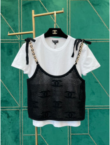 Chanel T-shirt CHT22852 CHT2253 Black/White 2022