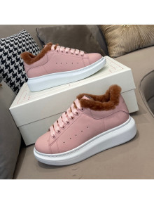 Alexander Mcqueen Calfskin and Shearling Sneakers Pink/Brown 2021 111825