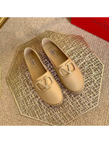 Valentino Vlogo Lambskin Espadrilles Beige 2021