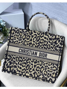 Dior Large Book Tote Bag in Beige Multicolor Mizza Embroidery 2021