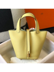 Hermes Picotin Lock Bag 18cm in Togo Calfskin Chick Yellow 2021