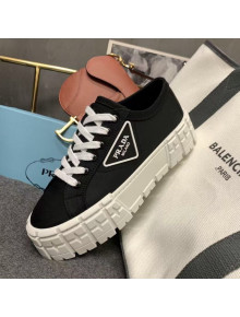 Prada Nylon Platform Sneakers Black 2021