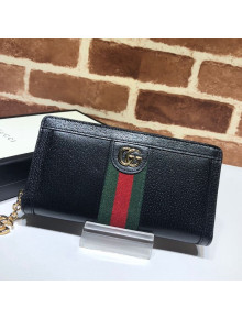 Gucci Ophidia Zip Around Wallet 523154 Black