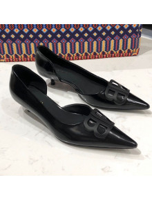 Balenciaga BB Leather Low-Heel Pumps Black  2019