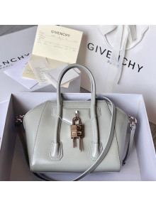 Givenchy Mini Antigona Lock Bag in Box Leather Grey 2022