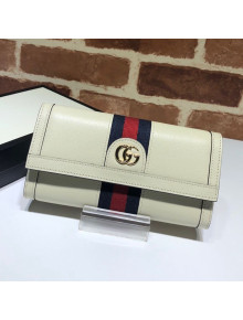 Gucci Ophidia Flap Continental Wallet 523153 White 