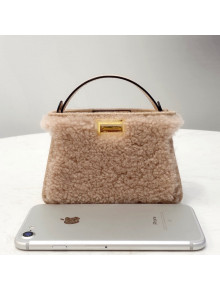 Fendi Nano Baguette Charm in Pink Shearling 2021 8516 