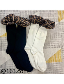 Fendi Short Socks with Silk Band 2021