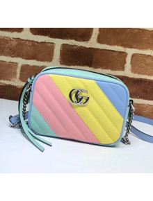 Gucci GG Marmont Matelassé Mini Shoulder Bag 448065 Multicolor Pastel 2020