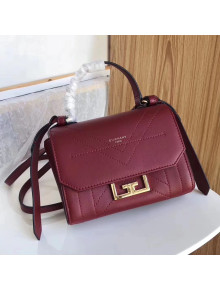 Givenchy Calfskin Leather Mini Eden Bag Burgundy 2019