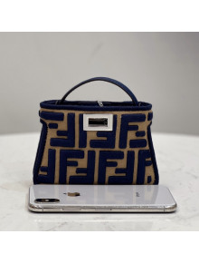 Fendi Nano Baguette Charm in FF Canvas Beige/Blue 2021 8523