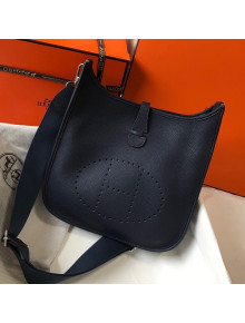 Hermes Evelyne Bag 29cm in Togo Calfskin Dark Blue 2021