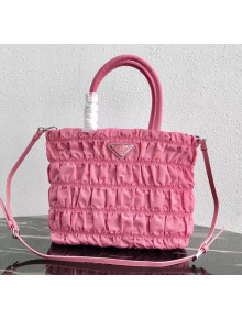 Prada Embossed Nylon Tote Bag 1BG321 Pink 2020