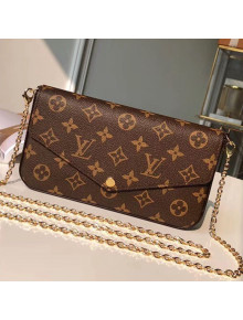 Louis Vuitton Pochette Félicie Chain Wallet WOC M61276 Monogram Canvas 