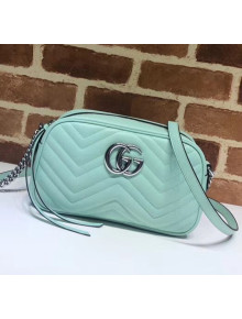 Gucci GG Marmont Matelassé Small Shoulder Bag 447632 Pastel Green 2020