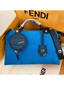 Fendi Suede By The Way Regular Boston Bag Blue 2019