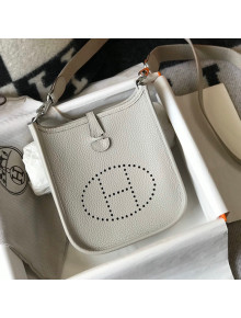 Hermes Evelyne Mini Bag 18cm in Togo Calfskin Pearly Grey 2021