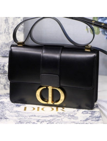 Dior 30 Montaigne CD Flap Bag in Smooth Black Calfskin 2019