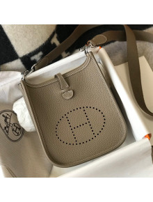 Hermes Evelyne Mini Bag 18cm in Togo Calfskin Elephant Grey 2021