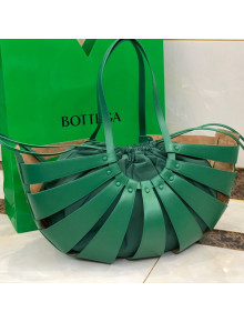 Bottega Veneta Large The Shell Pouch Cut out Shoulder Bag Green 2020