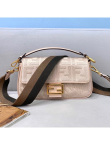 Fendi Baguette Medium Bag in Pink FF Canvas 2021 0159