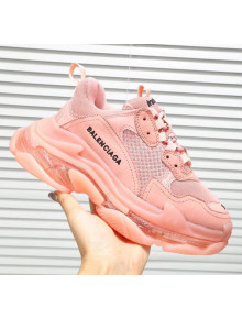 Balenciaga Triple S Clear Outsole Sneakers Pink 2019