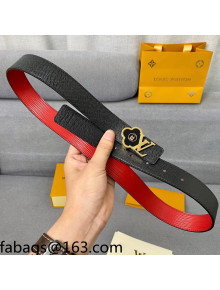 Louis Vuitton Epi Leather Belt 3cm with Flora LV Buckle Red 2021 10801