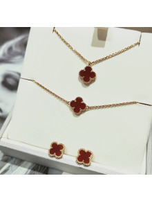 Van Cleef & Arpels Three Clovers Necklace/Bracelet/Earrings 201013A2 Red 2020