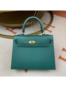 Hermes Kelly 25cm Original Epsom Leather Bag Deep Green