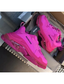 Balenciaga Triple S Clear Outsole Sneakers Rosy 2019