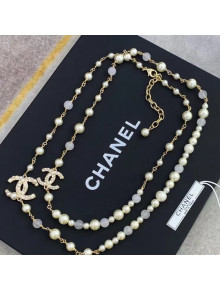 Chanel Pearl Long Necklace AB5724 2021