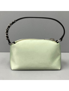 Alexander Wang Heiress Silk Mini Pouch Bag with Crystal Logo 3068 Green 2021