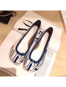 Maison Margiela Stamp Lambskin Flats Tabi Ballet Blue 2019