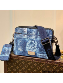 Louis Vuitton Trio Messenger Bag In Damier Salt Canvas N50068 Blue 2021