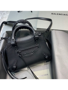 Balenciaga Matte Neo Classic Mini Top Handle Bag in Smooth Calfskin All Black 2020