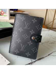 Louis Vuitton Small Ring Agenda Notebook Cover in Black Monogram Canvas R20005 Black 2021