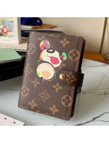 Louis Vuitton Small Ring Agenda Notebook Cover in Panda Print Monogram Canvas 2021