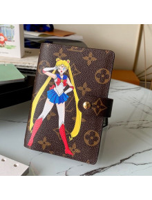 Louis Vuitton Small Ring Agenda Notebook Cover in Sailor Moon Print Monogram Canvas 2021