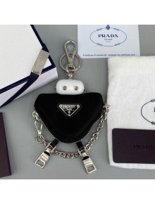 Prada Nylon Robot Keychain Trick Charm 1TR099 Black 2021