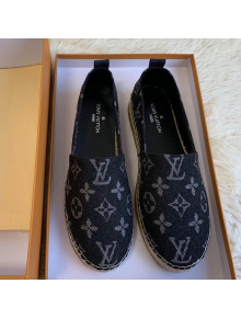 Louis Vuitton Starboard Monogram Demin Flat Espadrilles Black 2019  