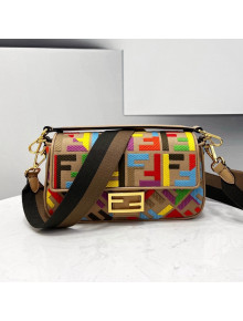 Fendi Baguette Medium Bag in Multicolor FF Canvas 2021 0159