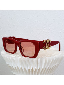 Chanel Sunglasses CHS800603 Red 2022