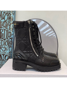 Dior D-Leader Ankle Boots in Black Quilted Cannage Calfskin Black 2021