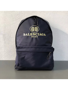 Balenciaga Mode Embroidered Backpack Deep Blue 2018