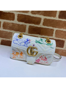 Gucci Disney x Gucci Mickey Mouse GG Marmont Mini Shoulder Bag ‎446744 White 2020