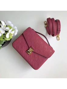 Louis Vuitton Monogram Empreinte Leather Pochette Metis Bag Deep Pink M44293